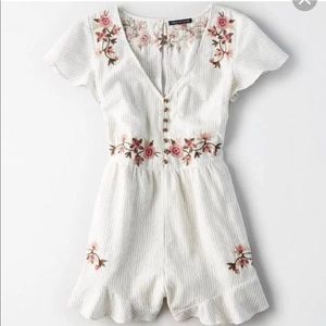 American Eagle Floral Romper